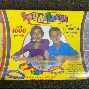 DIY Colorful BandaLoom Rubber Band Jewelry Making Kit for Kids